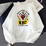 Stranger Things Hellfire Club Hoodie Stranger Things Printed Hoodie Fleece Padded Coat