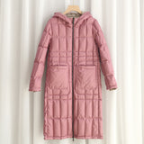 Women Winter Coats Puffer Jacket Down Coat Winter Positive and Negative Double-Sided Wear Thin Hood Warm White Duck Down