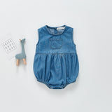 Summer Rompers Cute Pocket Strap Baby Rompers Fashion Jumpsuit