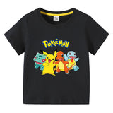 Children Pokemon Pikachu T Shirt Summer Clothing Short Sleeve T-shirt Boy Top
