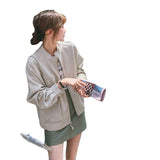 Cute Leather Jacket Retro Easy Matching Leather Clothing with Stand Collar Coat Female Autumn