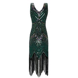 1920S Dress Vintage Sequins Dress Evening Dress Women Tassel Evening Gown