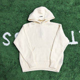 Fear of God Season 7 Main Line Fog Solid Color Hooded Sweater Autumn Winter Couple Loose Sweater Knitwear