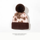Toboggan Hat Woolen Cap Winter Earflaps Thermal Knitting