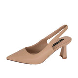 Nude Block Heels Stiletto Heels