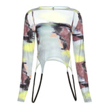 Music Festivals Rave Outfits Girls Tops Summer Women's Fashion Short T-shirt Women