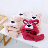 My Melody Hat Cute Cartoon Hat Scarf Gloves One-Piece Sleeve Cap StellaLou Children Autumn and Winter Plush All-in-One Warm Keeping Suit Kulomi
