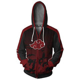 Itachi Uchiha Costume Naruto Akatsuki Cloak Hoodie Cosplay Sweatshirt