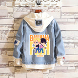 Comic Denim Jacket Male and Female Students Loose Sweater Denim Jacket