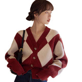 Preppy Aesthetic Sweater Spring Knitted Sweater Short Vintage