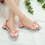 Flat Dress Sandals Summer Low Heel Buckle Hollow Sandals