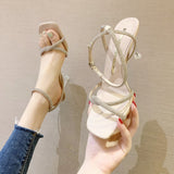 Nude Block Heel Peep Toe Sandals