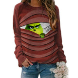 Grinch Hoodie 3D Printing Casual Sweatshirt Women