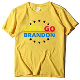 Let's Go Brandon T Shirt Printed Short-Sleeved T-shirt Women's Loose Cotton Top