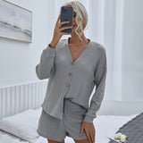 Women Fall Long-Sleeve Suit Women's Waffle Coat