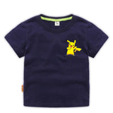 Children Pokemon Pikachu T Shirt Cotton Short-Sleeved T-shirt Casual Sports