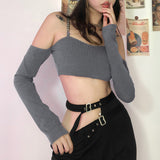 Music Festivals Rave Outfits Girls Tops Winter Women's Clothing Fashion T-shirt for Women