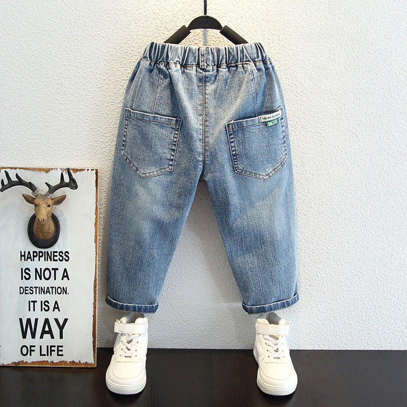 Toddler Boys Pants Children's Clothing Boys Autumn Clothing Ripped Denim