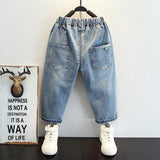 Toddler Boys Pants Children's Clothing Boys Autumn Clothing Ripped Denim