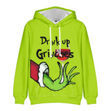 Grinch Hoodie Christmas Grinch Printed Casual Hooded Sweater Autumn And Winter