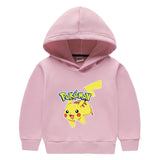 Children Pokemon Pikachu Hoodie Fleece Hooded Hoodie Thickened