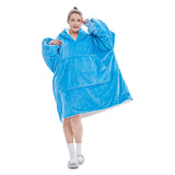 Hoodies Blankets plus Size Hooded Lazy Blanket Sweatshirt Lamb Flannel Double Layer Home