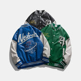 Alaska Varsity Jacket Men's Spring Embroidery Oversized Baseball Uniform Jacket Coat