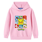 Children Pokemon Pikachu Hoodie Cotton Hooded Sweater