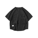 Baggy Baseball Jersey Men's Summer Loose Baseball Collar Short Sleeve