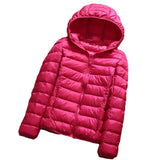 Women Winter Coats Puffer Jacket Down Coat Fall/Winter Lightweight Down Jacket Female Short Hood Winter Clothing Coat