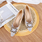 Nude Block Heels Closed Toe Pumps Women's Spring and Summer Women's Shoes