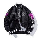 Orange Varsity Jacket Baseball Uniform Men's Spring Thin Hooded Hiphop Couple Coat Jacket