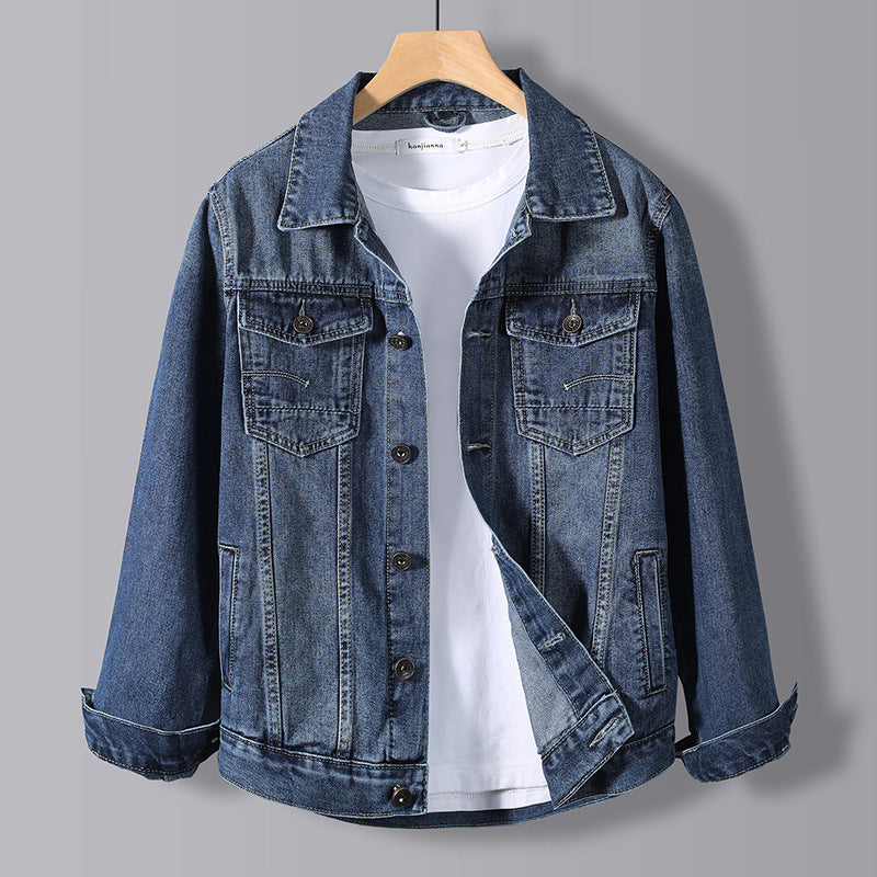 Paisley Denim Jacket Autumn Men's Denim Coat Jacket