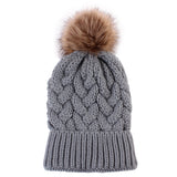 Women Winter Hats Winter Wool Hat Solid Color Women Warm Knitted Hat