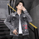 Paisley Denim Jacket Men's Denim Jacket Spring and Autumn Embroidery