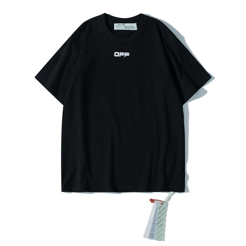 Summer off Ow Back Printed Short Sleeve T-shirt t shirt