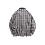 Men's Casual Suit Man Blazer Tooling Style Vintage Plaid Leisure Suit Men's Loose Lapels Suit Jacket