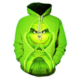 Grinch Hoodie 3D Printed Hood Personality Sweater