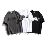 Men's T-Shirt Summer Men's Letter Printed T-shirt Casual Loose