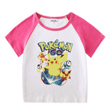 Children Pokemon Pikachu T Shirt Cotton T-shirt Casual Sports
