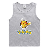 Children Pokemon Pikachu T Shirt Cotton Leisure Sports Sweat-Absorbent Short Sleeve
