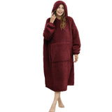 Hoodies Blankets Large Pocket Hoodie Lambswool Sherpa Blanket