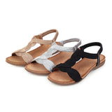 Flat Dress Sandals Summer Flat Hollowed Plus Size Casual Sandals