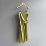 Satin Dress Small Suit Jacket Strap Dress Women's Summer Dress