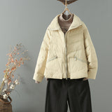 Women Winter Coats Puffer Jacket Down Coat Fall/Winter Stand-up Collar Thermal Light Thin Short Down Jacket Coat