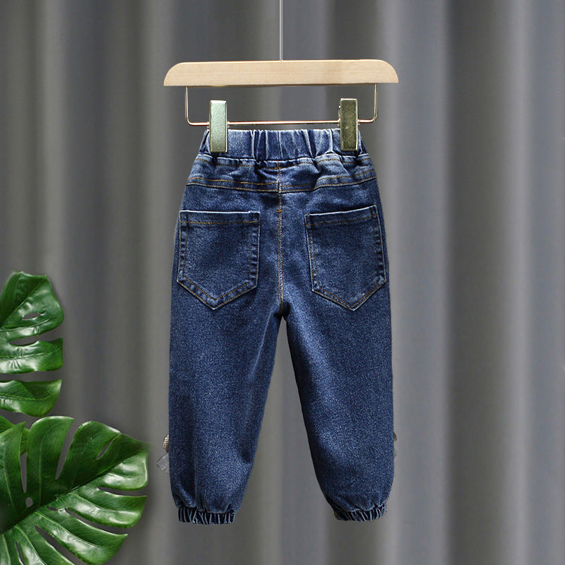 Toddler Girls Pants Girls' Spring Clothes Denim Bow Closed Toe