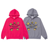 Mens Fall Outfits Fleece Hooded Sweater Men's and Women's Loose Sports Hoodie Couple's Tops