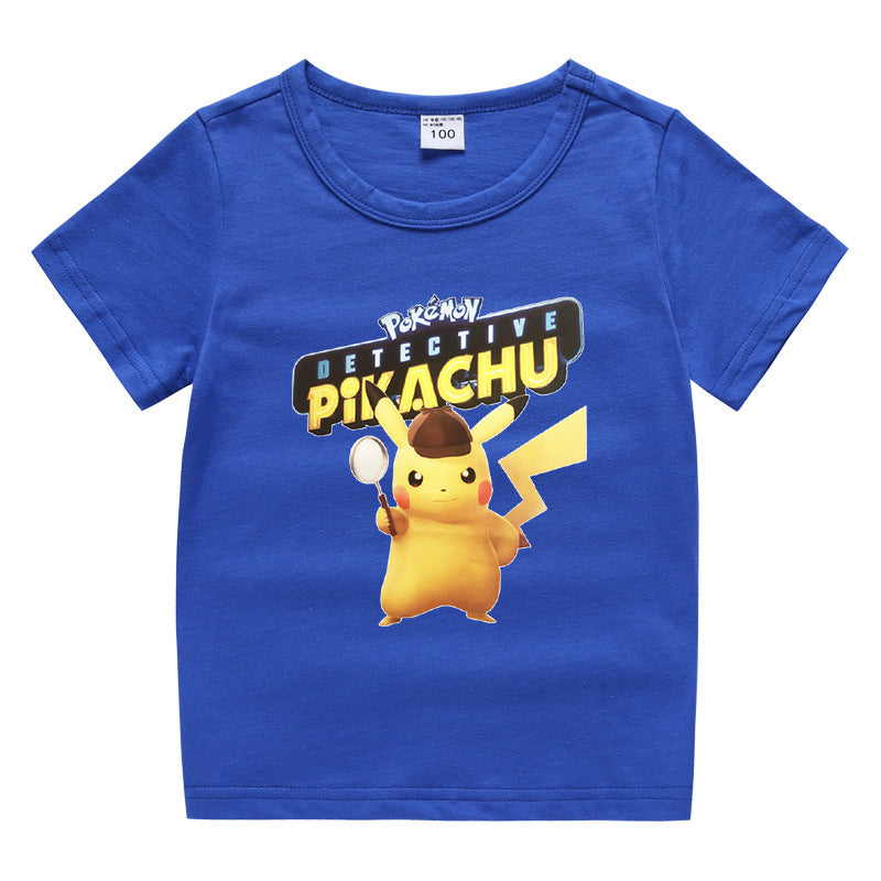 Children Pokemon Pikachu T Shirt Cotton T-shirt Casual Sports