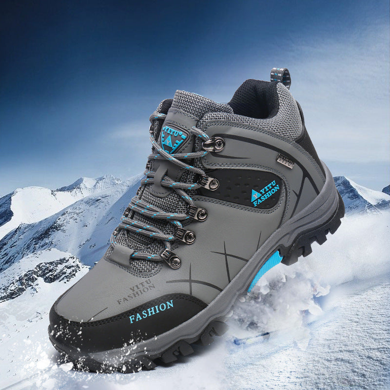 Men's Boots plus Size Men's Shoes Autumn and Winter Warm Fashion Outdoor Casual