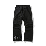 Man Fall Outfits Cargo Pants Embroidered Bootcut Pants Men's Loose Casual Pants High Street Stitching Overalls Trousers